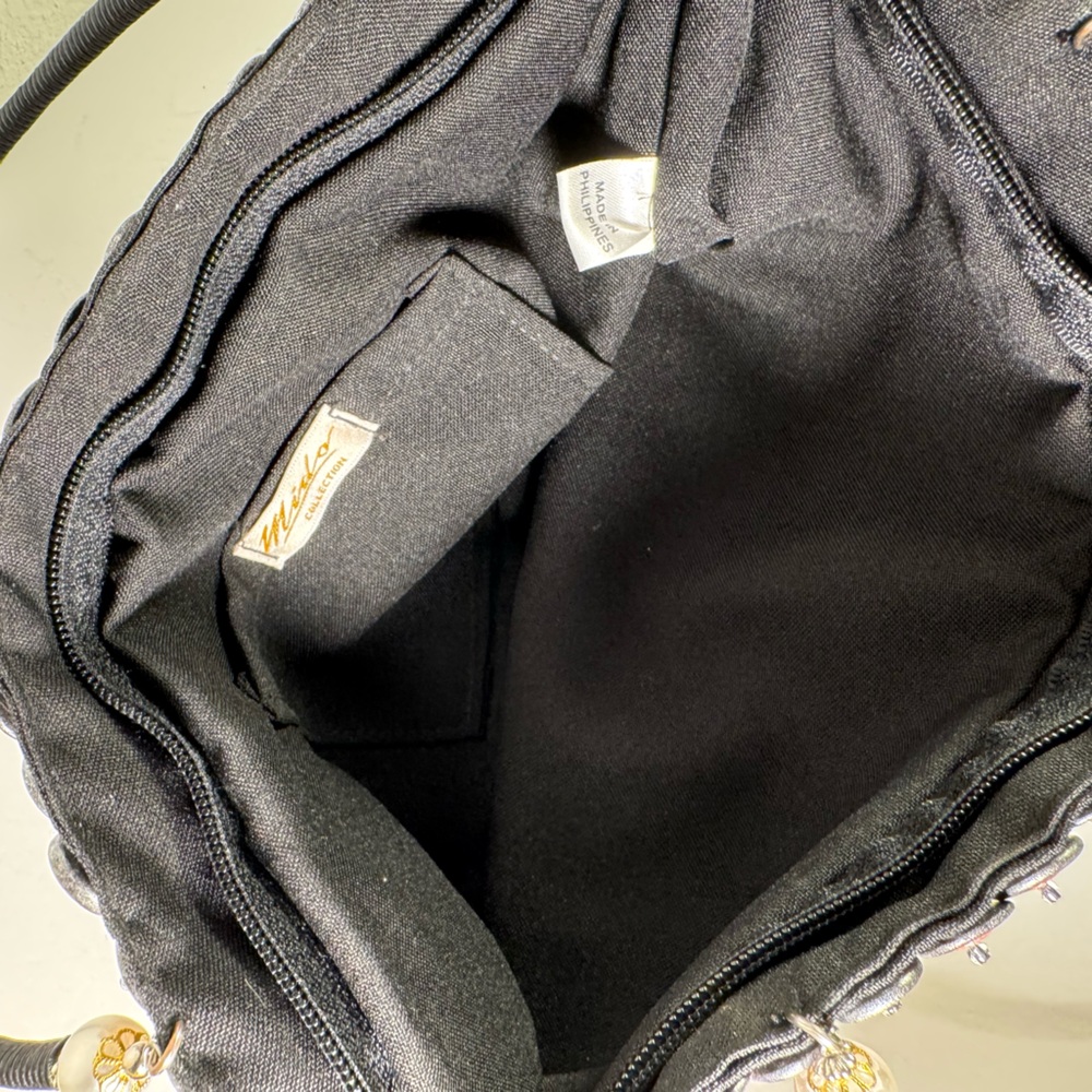 Mido Collection Black Beaded Shoulder Bag - Picture 12 of 12